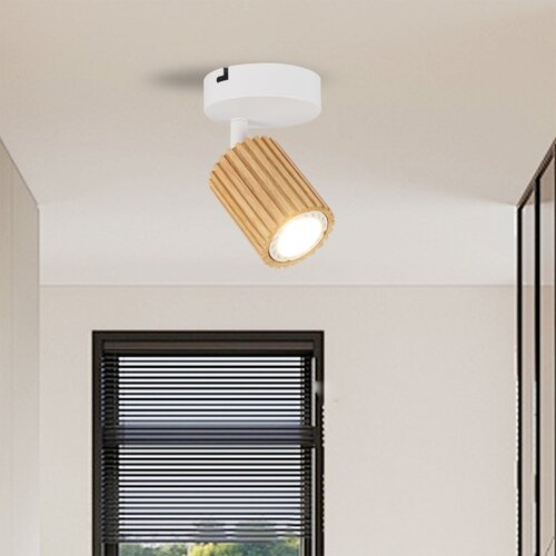  Brilagi - Zidna spot svetiljka MODERN WOOD 1xGU10/8W/230V drvo/bela Slike