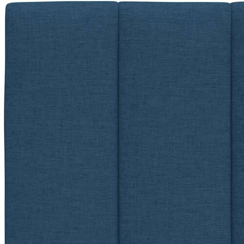  Krevet s madracem plavi 120 x 200 cm od tkanine Slike