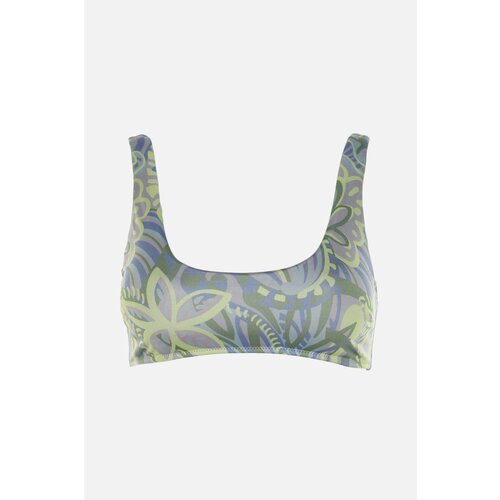 Trendyol Green Floral Print Bikini Top Slike