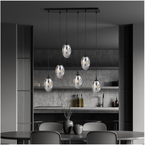  Visilica na sajli ASTRAL 6xE14/10W/230V crna/zadimljena Cene