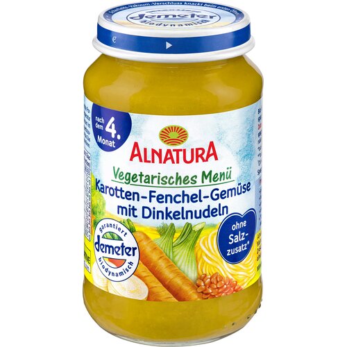BIO otro&scaron;ka hrana - korenje, komarček in pirine testenine - 190 g Cene