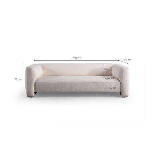 Atelier Del Sofa Trosed Rena 3, 230x98x70cm, bijela Slike