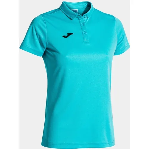 Joma Dámské triko Hobby Women Polo Shirt S/S Fluor Turquoise