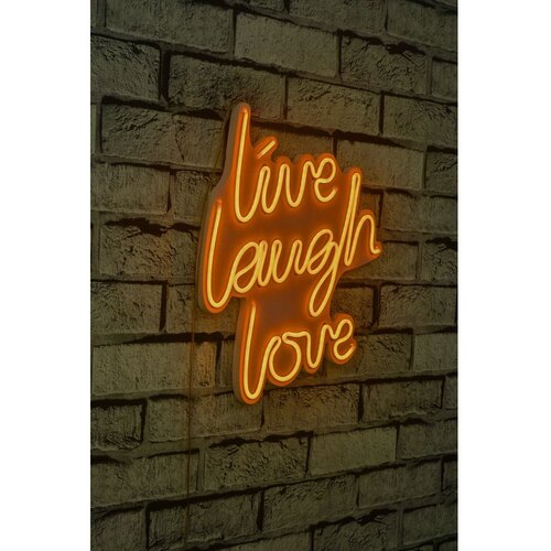 Wallity Zidna LED dekoracija Live Laugh Love, IP67, 375 cm, 12V, Žuta Slike