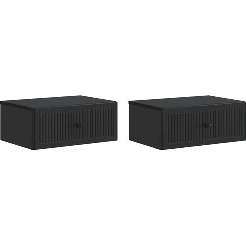  Noćni ormar 2 pcs Crna 49 x 34,5 x 20 cm Konstruirano drvo Cene
