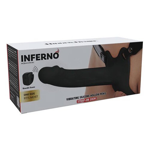 Inferno votel vibracijski strap-on 20 cm (R20862_bl) Slike