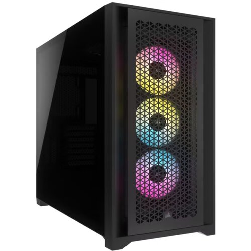 Corsair iCUE 5000D RGB AIRFLOWTempered Glass, Mid-Tower CaseBlack, 3x AF120 RGB ELITE Fans Cijene