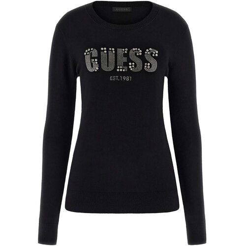 Guess Puloverji Ls Cn Reyna Logo Swtr Črna Cene