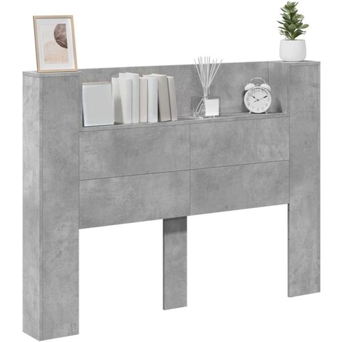  Uzglavlje Betonski sivi 140 x 16 5 x 103 5 cm Konstruirano drvo Slike