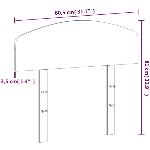  Uzglavlje vo&amp;scaron;tano smeđe 75 cm od masivne borovine Slike