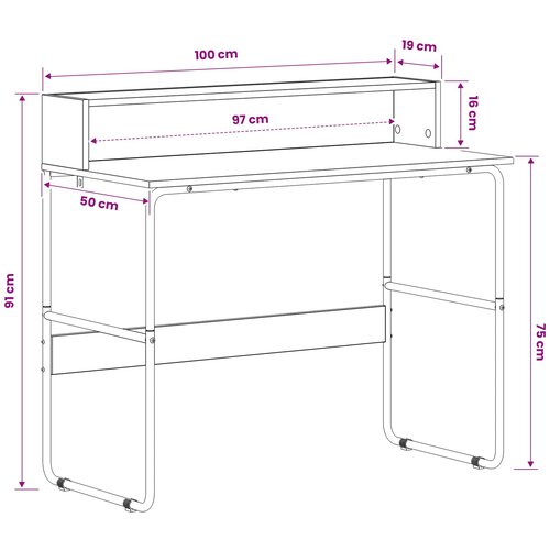  Stol s pohranom Dimljeni hrast 100 x 50 x 91 cm Slike