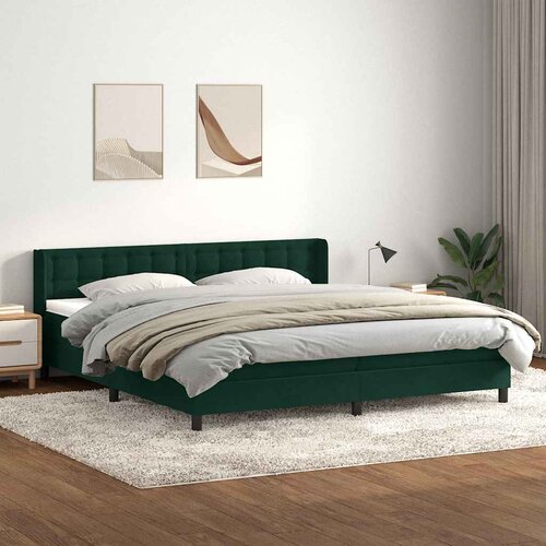 Box Spring krevet s madracem tamno zeleni 180x220 cm bar&scaron;un Cijene