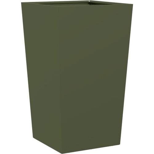  Vrtne sadilice 2 kom maslinastozelene 45x45x75 cm čelične Slike