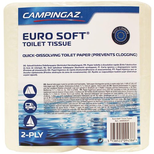 CAMPING GAZ Campingaz Wc Papir, Euro Soft 4 Pack, Bela, Toaletni papir za kemična stranišča,, (20950707) Cene