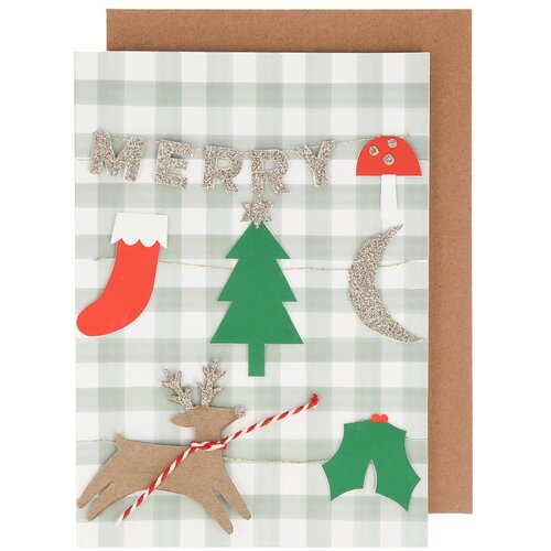 Meri Meri Božična voščilnica Merry Christmas - Cene