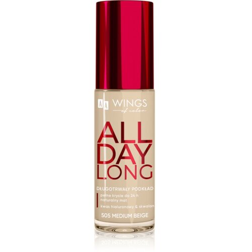 AA Wings of Color All Day Long Long Lasting Foundation dugotrajni puder nijansa 505 Medium Beige 30 ml Cijene