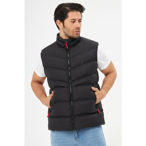 D1fference Men's Lined Water And Windproof Black Inflatable Vest. Slike