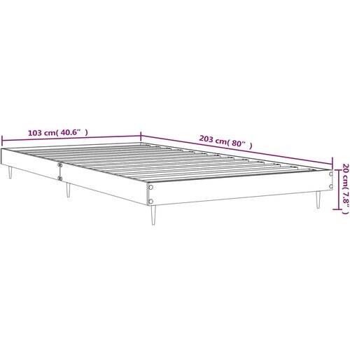  Okvir za krevet boja hrasta 100x200 cm od konstruiranog drva Slike