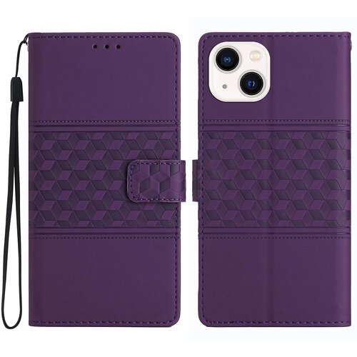 INORCO Ovitek za telefon iz PU usnja + TPU za iPhone 14, ovitek za telefon z retro vtisnjenim vzorcem in stojalom, denarnica, proti dotiku kože proti padcem, (22035726) Slike