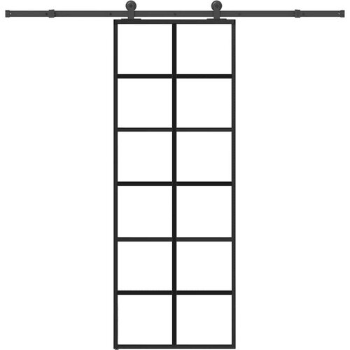 vidaXL Klizna vrata s priborom 76 x 205 cm od ESG stakla i aluminija Cijene