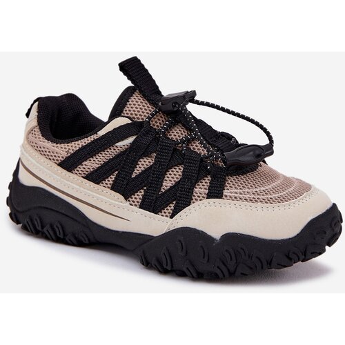 Boto Kids Sneakers With Drawstring Beige Nanelita Cene