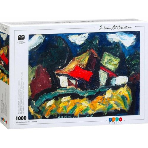 Serbian Art collection puzzle milan konjovic - salaš - 1000 delova Slike