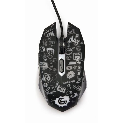 Gembird MUS-6B-GRAFIX-01 black, optična mi&amp;scaron;ka Slike