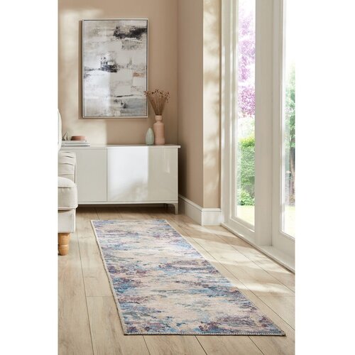 Flair Rugs Plava/ljubičasta perivia staza od mje&amp;scaron;avine recikliranih vlakana 60x230 cm Reid &amp;ndash; Slike