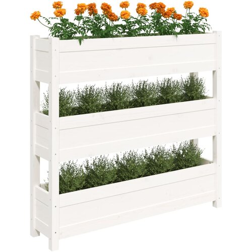  Sadilica bijela 112 x 25 x 104,5 cm od masivne borovine Slike