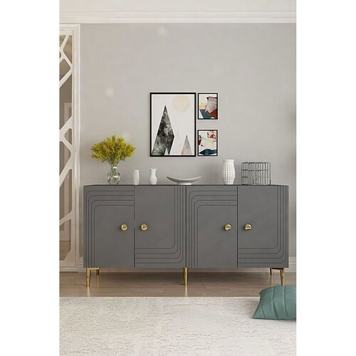 Hanah home Komoda s ladicama, 150x75x32cm, antracit Cijene