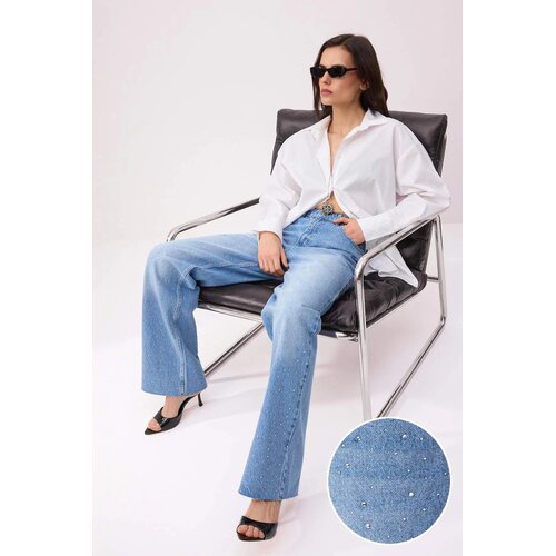 TRENDYOLMILLA ženske pantalone Twoss26Je00289, plava Cene