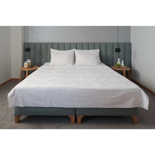 Dekordom prekrivač frotir Cube 200x210cm &ndash; White Cene