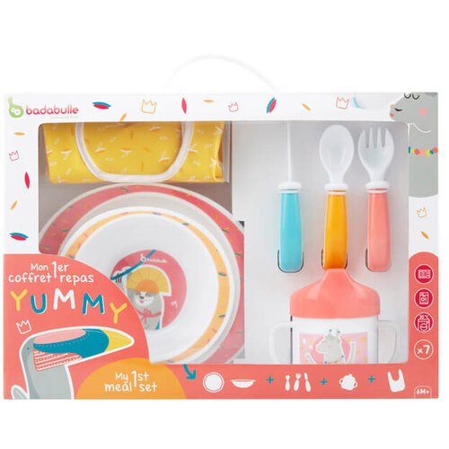 Babymoov Set za hranjenje beba Yummy, 7 delova, Koralni Cene