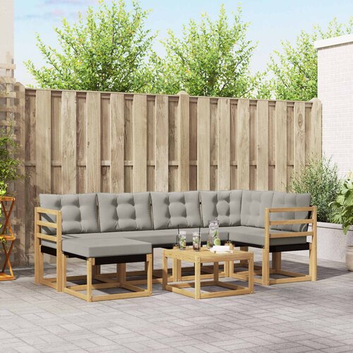 Set vanjskih sofa 7 kom. Bijela i svjetlosiva Cijene