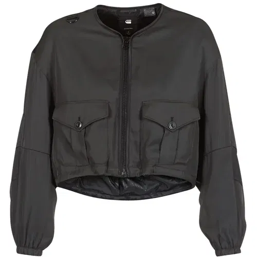 G-star Raw rackam os cropped bomber crna