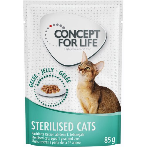  Varčno pakiranje Concept for Life 48 x 85 g - Sterilised Cats v želeju&nbsp;&nbsp;&nbsp; Cijene