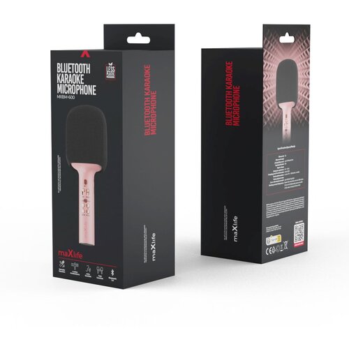 Maxlife Mikrofon sa Bluetooth zvučnikom MXBM-600, ružičasti Cijene