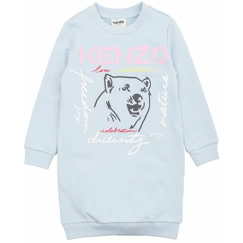 Kenzo Kids Dječja haljina boja: tirkizna, mini, ravna