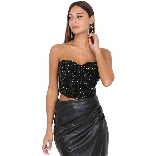 La Modeuse Topi &amp;amp; Bluze 62483_P142034 Črna Slike