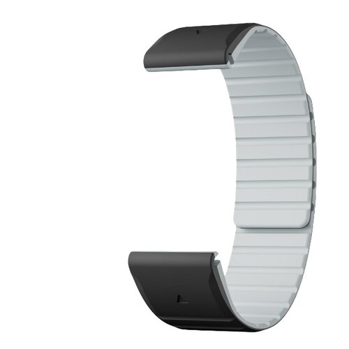 INF Pa&scaron;ček za Garmin Fenix, magnetni silikonski pa&scaron;ček za uro Garmin, združljiv s Fenix 8/7/6/5 Black+Grey 22 mm, (21682981) Cene