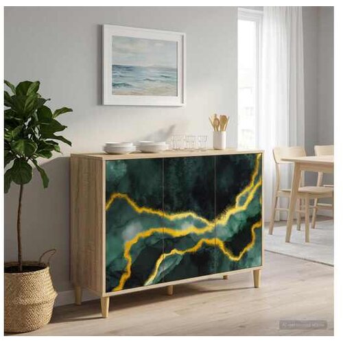 vidaXL Kreveta WIJHE Sonoma 102 x 33 x 75 cm Konstruirano drvo - Tirkizni mramorni uzorak Cijene