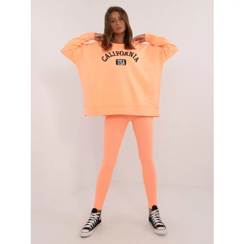 Fashion Hunters Orange tracksuit with leggings