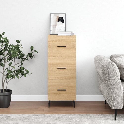 VidaXL Komoda sonoma hrast 34,5x34x90 cm inženirski les Slike