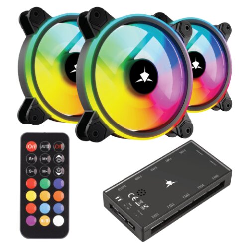 WHITESHARK FAN GCF-S028-004 NEBULA-2 CRNI ARGB KIT Cijene