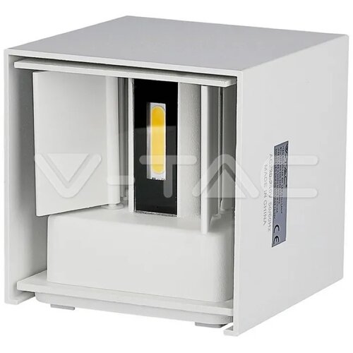 V-tac led zidna svetiljka 6W 4000K IP65 bela kocka Slike