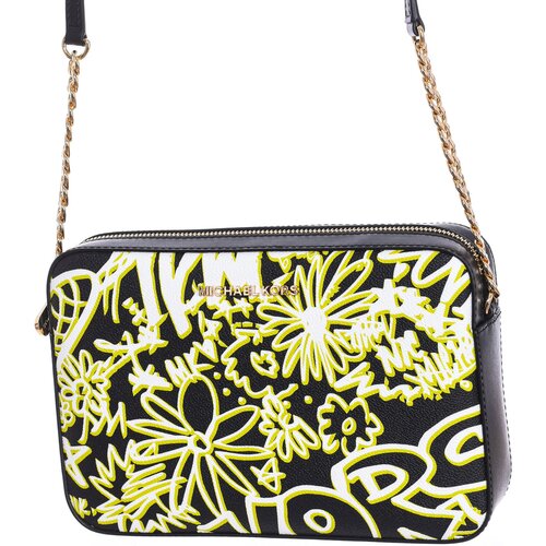 Michael Kors Torbice za na ramo 35T9GF7C3T-BLK-NEON-YLW Večbarvna Cene