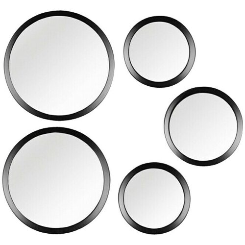  Okruglo ogledalo Lia Ø 25, 23, 18, 2 x 15 cm (Crna boja) Cijene