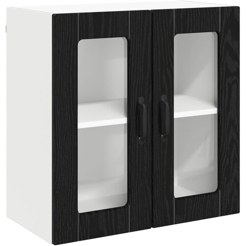  Zidni stakleni ormarić Lucca Crni hrast 60 x 31 x 60 cm Slike
