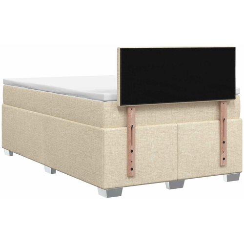  Boxspring krevet s madracem Krem 120 x 200 cm Tkanina Slike