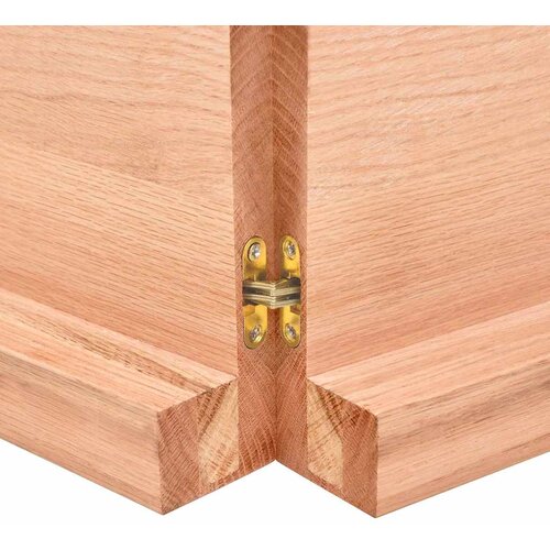  Zidna polica svjetlosmeđa 120x60x(2-6) cm obrađena hrastovina Slike
